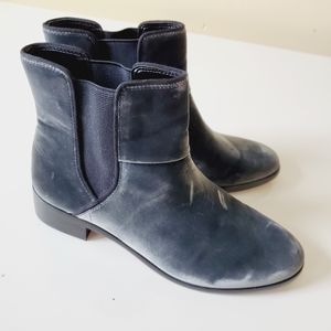 Ann Taylor Velvet Ankle Boots